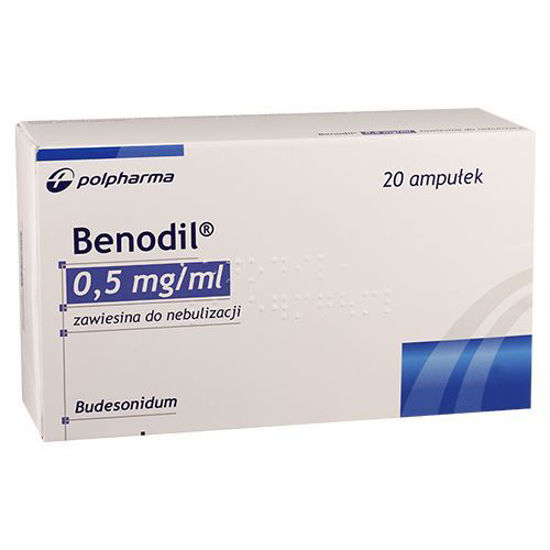 Світлина Бенодил суспензія для розпилення 0.5 мг/1 мл контейнер 2 мл №20